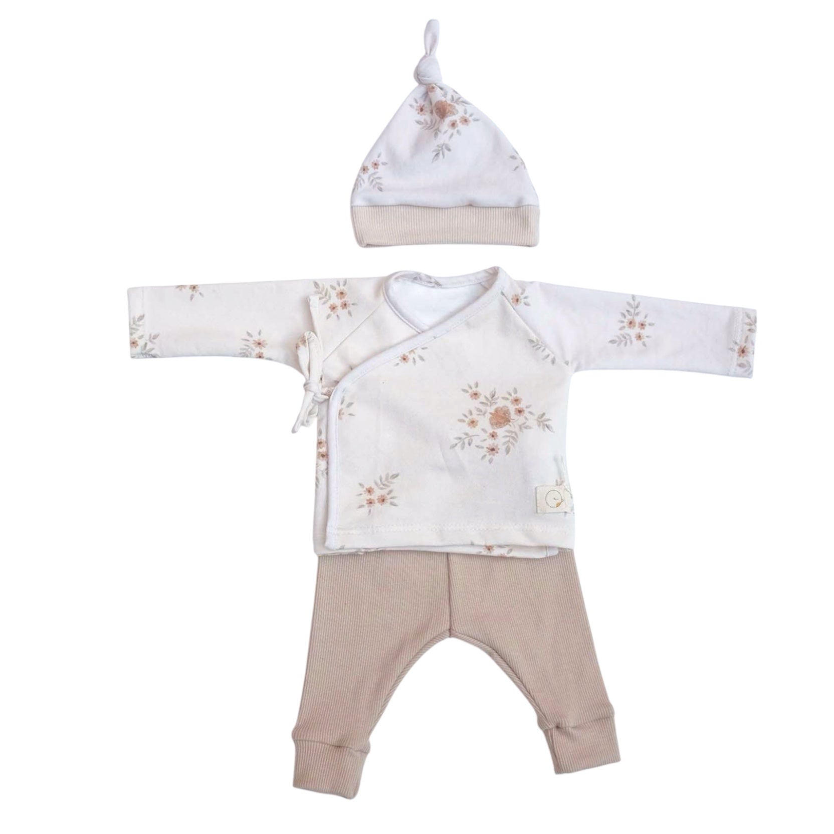 Conjunto Newborn CREAM FLOWERS