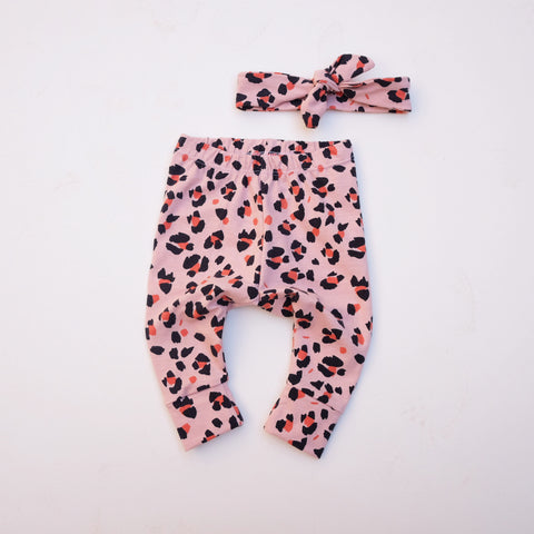 LEGGINGS ANIMAL PRINT PINK 0-3 MESES