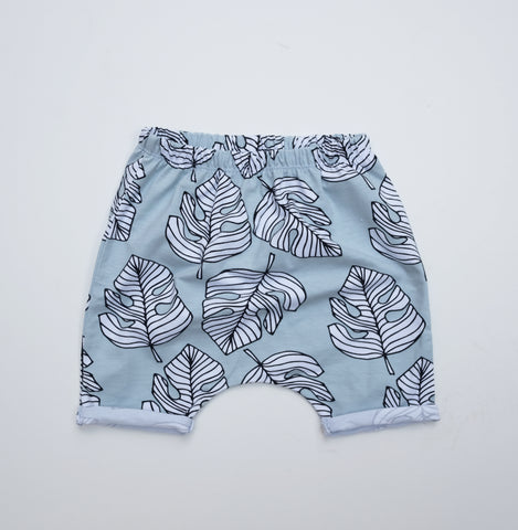 HAREM SHORTS MONSTERA MINT 1-2 AÑOS