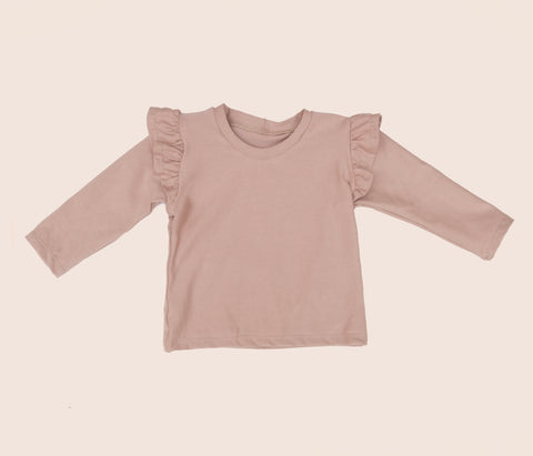 Camiseta volante TAUPE