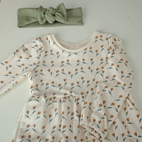 Vestido LILIUM + TURBANTE GREEN