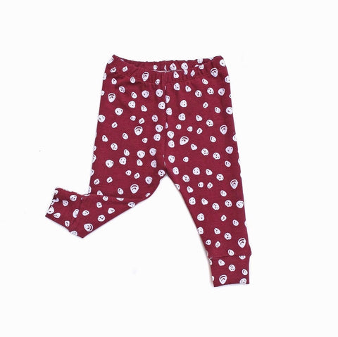 LEGGING CONFETTI WINE 3-6 y 9-12 meses