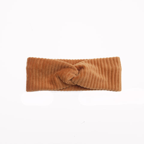Turbante cruzado VELOUR TOFFEE