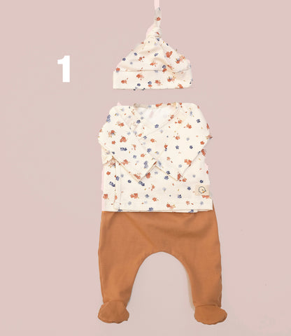 Conjunto newborn AUTUMN BLOOM (PERSONALIZADO)
