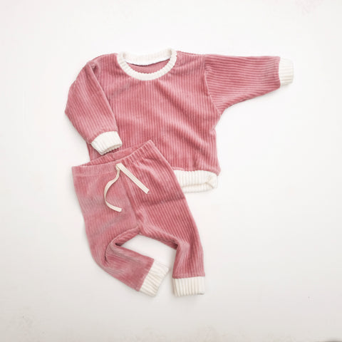 Conjunto VELOUR PINK *ÚLTIMA UNIDAD 0-3 MESES