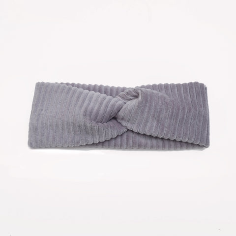 Turbante cruzado VELOUR GRIS