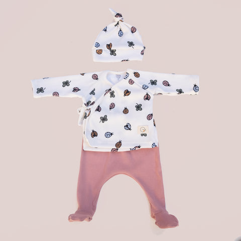 Conjunto newborn LADYBUGS PINK